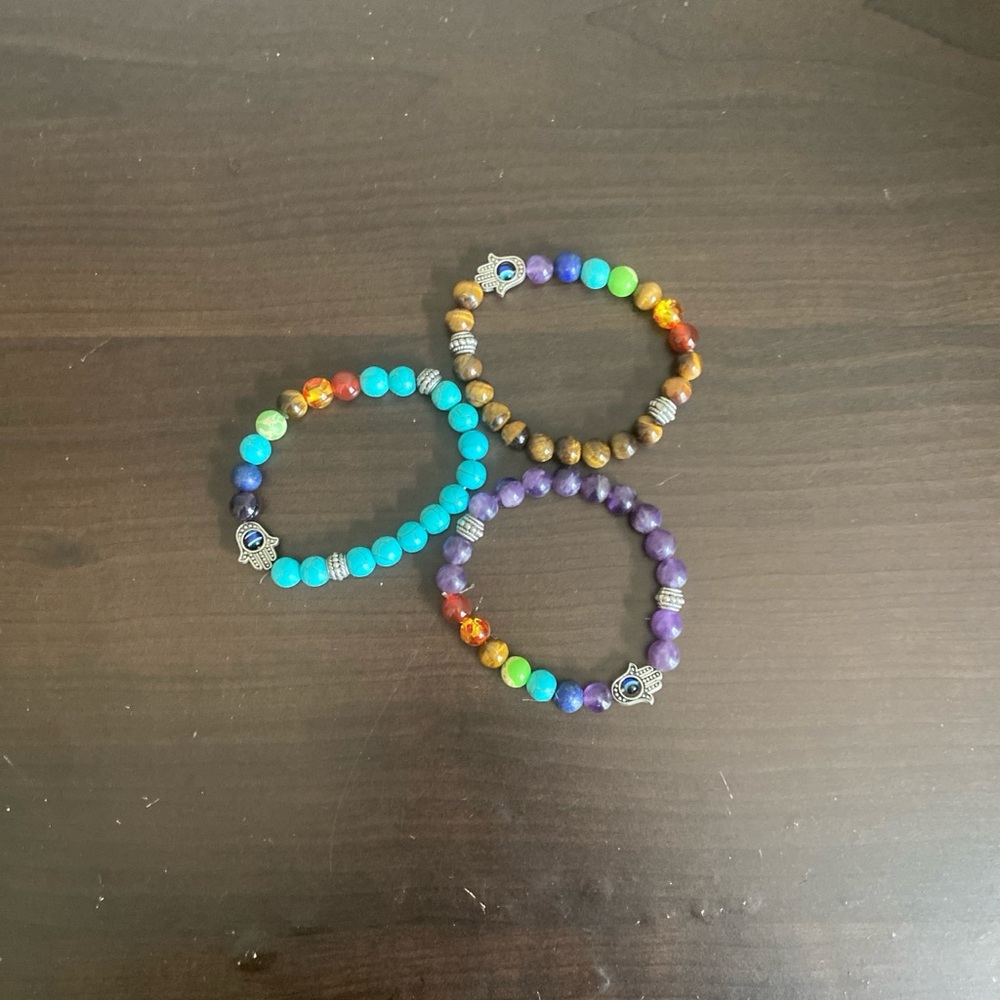 Colorful Beaded Bracelets Set